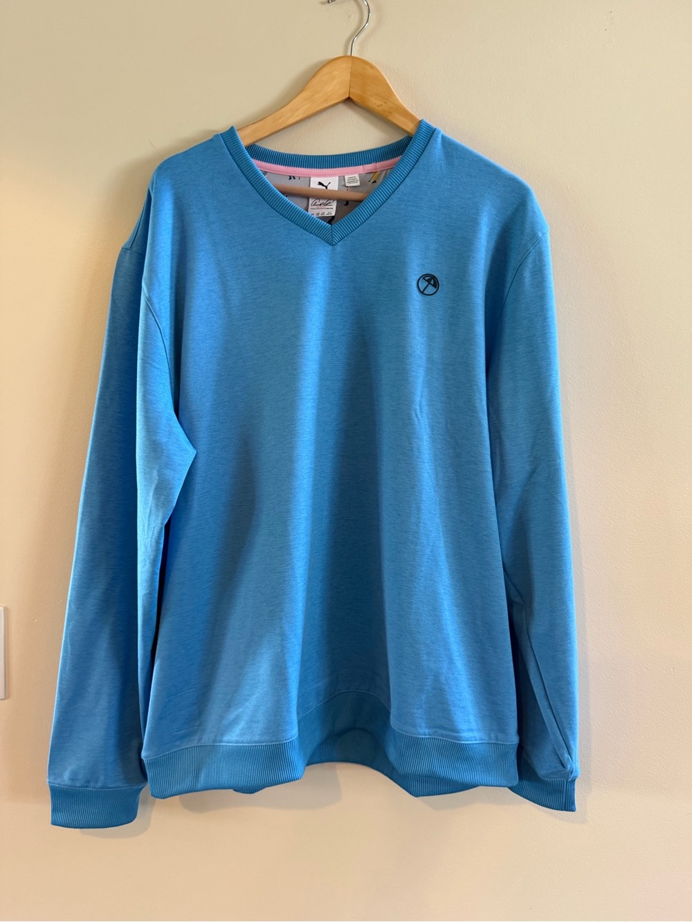 PUMA AP CLOUDSPUN V-Neck Golf blue Sweater - Arnold Palmer Collab XL